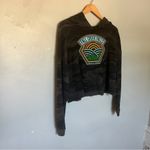 Fall Creek Falls State Park Camoflage Cropped Hoodie Sweatshirt Black Large Gray Photo 1