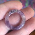Amethyst Handcrafted genuine  stone band ring 6 Photo 3