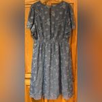Baltic Born June Smocked Waist Floral Burnout Chiffon Midi Dress in Blue Size 3X Photo 13