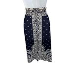 Metrowear Floral Elastic Waist Midi Skirt With Silver Bling PXL Womens Blue Size undefined Photo 1