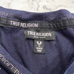 True Religion Top Womens Size S Navy Gold All Over Print Long Sleeve Photo 3