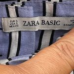 ZARA  Striped Blue and Black Women's Skirt Photo 5