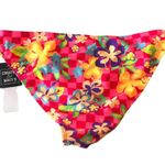 Salt & Cove Juniors Bikini Bottom Hipster Check Floral Pink Yellow Red S Photo 3
