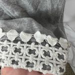 Alya  gray t shirt dress crochet trim small Photo 5