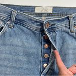 Free People We the Free Maggie Ripped Crop Straight Leg Jeans Size 28 Button Fly Photo 4