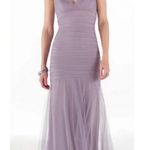 Sorella Vita 💕 Plunging V-Neck Bridesmaid Dress Tulle 8860 Stardust Taupe 12 NWT Photo 11