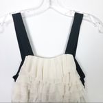 Diane Von Furstenberg  Gianna Ruffle Sleeveless Tank Top White Blue Size 4 Photo 7