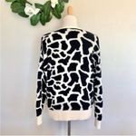 Loft NWT Animal Spotted V-Neck Fuzzy Sweater S Photo 3