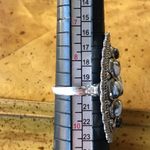 Genuine White Buffalo Sterling Silver Statement Ring 9 Photo 2