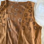 Spirit Halloween Light Brown Faux Suede Hippie Vest Photo 4