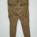 Frame  denim jeans size 30 cheetah skinny cargo cropped mid rise black tan pants Photo 2