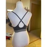 Nike Women's XS Grey & White Striped Sports Bra Photo 2