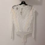 Free People  Goldie Lace Bodysuit Ivory Photo 4