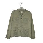 L.L.Bean Safari Jacket Military Style Khaki Beige Four Pockets Size Medium P Photo 4
