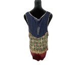 Elodie XL Boho Sleeveless V-Neck Tunic Top Lace Detail Paisley Floral Women Photo 1