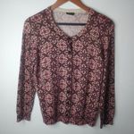 Talbots L Plum Sparkle Cardigan Sweater Photo 0