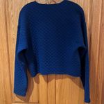 Banana Republic Factory Long Sleeve Quilted Crew Neck Sweatshirt Frigid Night SM Photo 8