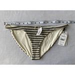 Vitamin A  Stipped Tan/Black/Gold‎ Bikini Bottoms Size 10L Photo 4