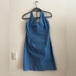 Gap  Women’s Size 10 Blue Halter Dress Cotton Spandex Blend NWOT Photo 2