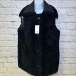 Coach New  Reversible Shearling Vest Black Outerwear Womens Size 4 Quiet Luxury Photo 9