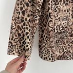 Chico's  Women's Cheetah Print Long Sleeve Button Up Blazer Jacket Brown‎ Size XL Photo 5