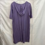 J.Jill Pure Jill women's purple knit deep v-neck hooded loose sweater dress casual L Photo 4