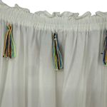 Anthropologie Pia Pauro Embroidered Beaded Tassel Tunic Coverup White Size Large Photo 6