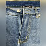 Venus Blue Denim Jeans Rhinestone Fishnet Distressed Photo 8