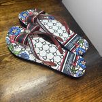 Brighton  Red And Blue Flip Flops Size 7 Photo 1