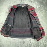 DM Blazer Womens Large‎ Red Tan Striped Bohemian Southwestern Western Vintage Photo 3