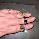 Source Unknown Assorted Womens Fashion Rings Silver Tone Gold Tone Black Stone Clear Stones Photo 1