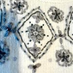 American Vintage Unique cozy grandma white floral embroidered winter Christmas sweater Photo 2