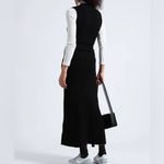 Topshop  Black Long Ribbed Sleeveless Maxi Dress Size 4-6 Photo 2