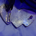 Montana Silversmiths Silver Creek Leather Belt Triple Heart Buckle Sz 28 Black Photo 1