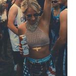 Crochet Crop Top Tan Size XS Photo 2