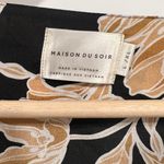 Anthropologie Maison Du Soir Kimono Robe Floral Black Size L/XL Photo 3