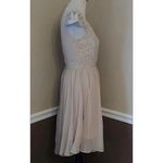 Marineblu Beige Chiffon Embroidered Bodice Party Dress Modcloth Bridgerton Fairy Photo 3