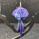 Purple and Blue Color Shift Skulls Jellyfish Earrings Photo 3