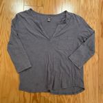 Aerie  Charcoal Quarter Sleeve Top Photo 0
