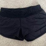 Lululemon  Black Speed Up Low-Rise Lined Shorts 2.5” Size 4 Photo 0