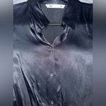 ZARA  Black Satin Blouse Sz. M Photo 2