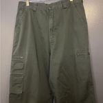 Paige  Pants Women's Large Green Cargo Trouser Utility Pockets Wide Leg Waist 32" Photo 0