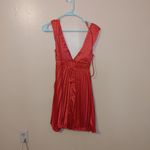 Sincerely Jules  Size Extra Small XS Pink Shiny Dress Deep V Cut NWOT Summer Photo 1