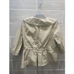 Loft  button up jacket with rolled sleeves Drawstring Waist, medium petite‎ khaki Photo 1