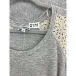 EXPRESS Women's Raglan Shirt Lace 3/4 Sleeve Gray Marled Size Medium Scoop Neck Photo 7