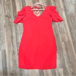 Trina Turk CTrina Turk Coral Kaidance Cold Shoulder Dress sz Small Photo 6