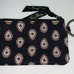Vera Bradley Classic Black Zip Id Coin Case Retired Photo 1