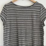 Loft Ann Taylor  Cotton Dark Stripe T-Shirt Dress Large Photo 6