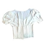 Reformation  blouse Cashew top in Gossamer Off White Sweetheart Neckline Size XL Photo 9