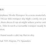 The foxy kind airplane mode romper Tan Photo 5